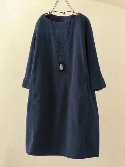 Alexis - Rochie Relaxată din Catifea Vintage