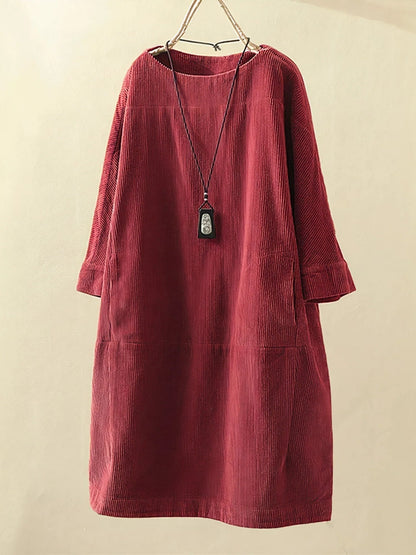 Alexis - Rochie Relaxată din Catifea Vintage