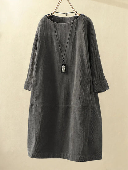 Alexis - Rochie Relaxată din Catifea Vintage