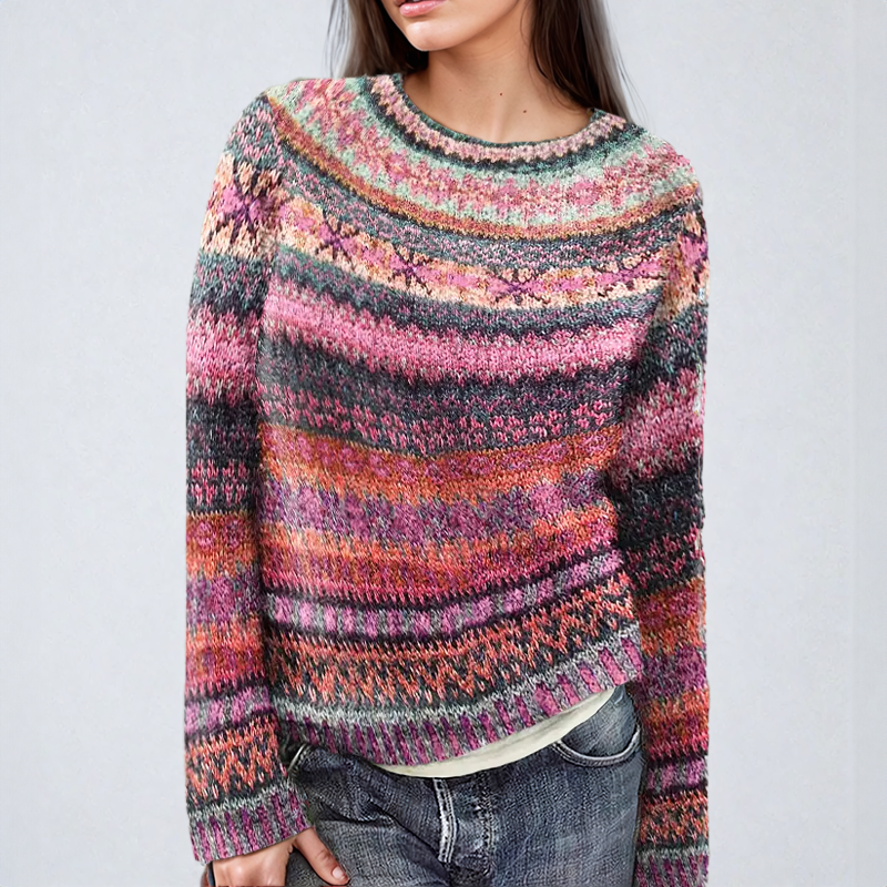 Ava - Pulover Clasic Fair-Isle