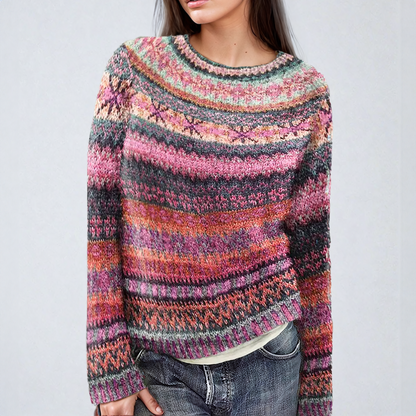 Ava - Pulover Clasic Fair-Isle