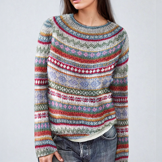 Ava - Pulover Clasic Fair-Isle