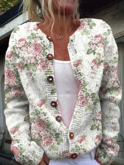 AMALIA | Pulover din tricot cu imprimeu
