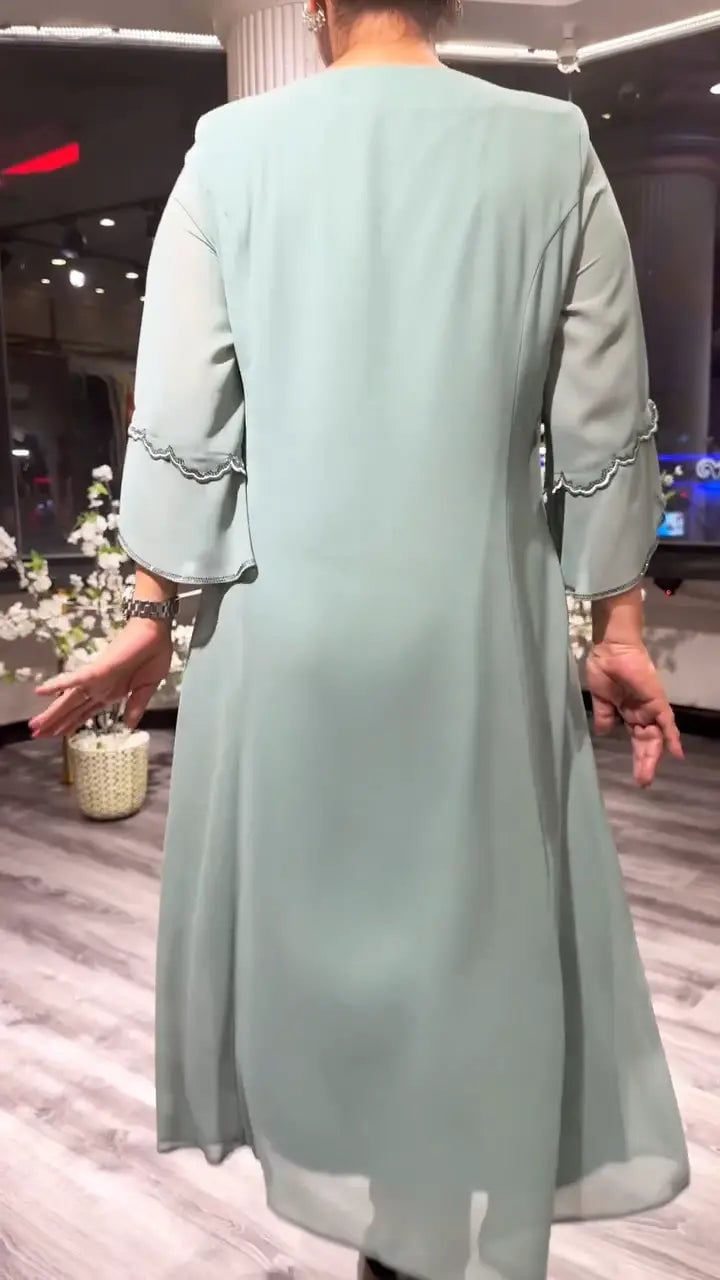 SAMARA – ROCHIE LARGĂ DIN CHIFFON DE CULOARE UNIFORMĂ PENTRU FEMEI