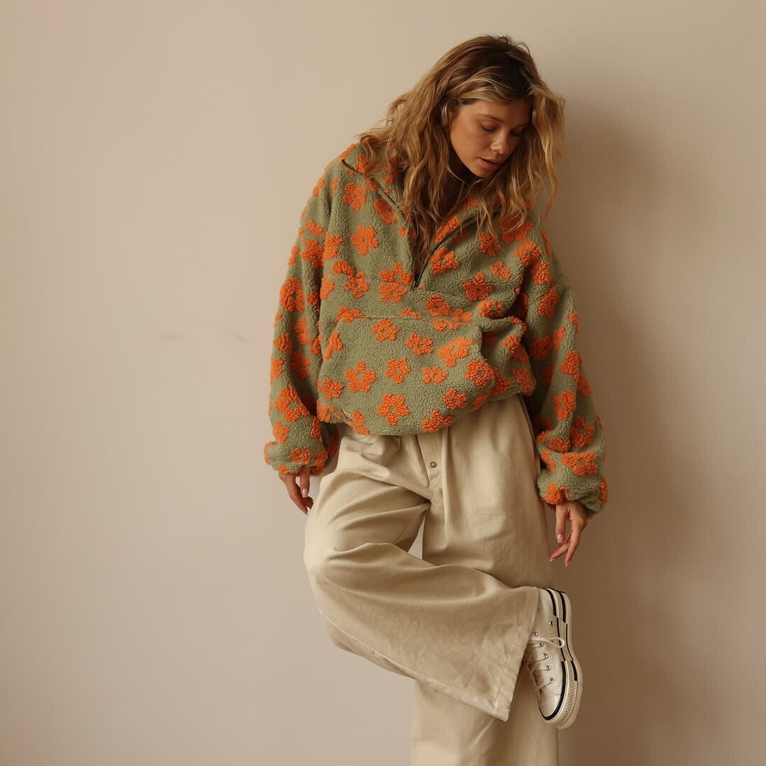 Marisella – Pulover Călduros Cu Model Floral Boho