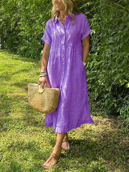 CLAIRE – ROCHIE CAMASĂ CU DUNGI FĂRĂ EFORT