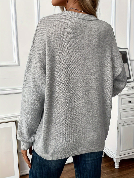 CHRISTY | Pulover Casual din Tricot Moale