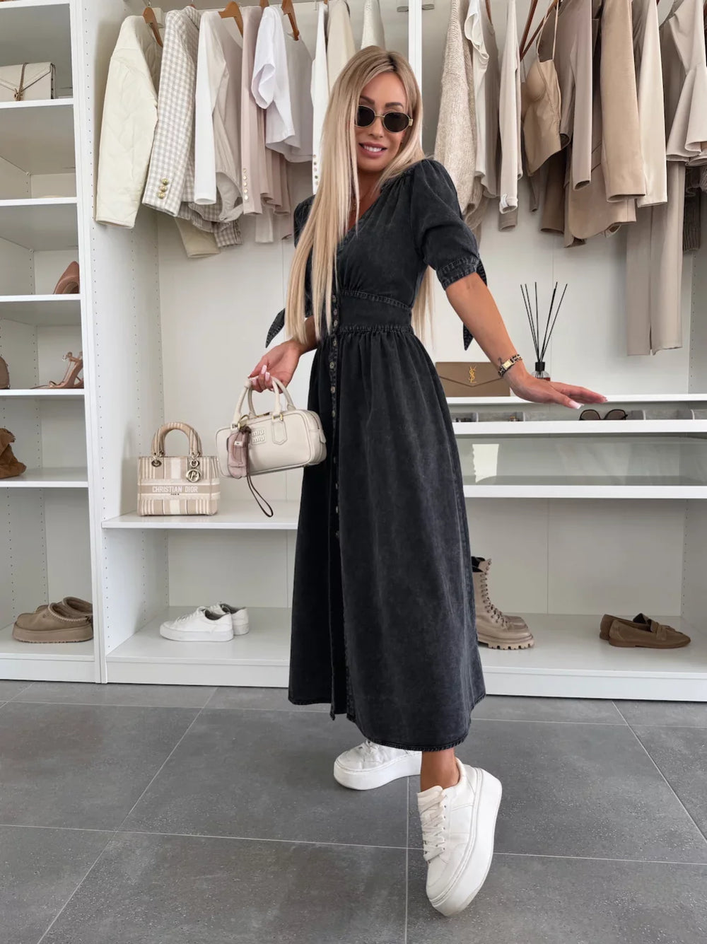 Marit | Rochie din Denim Radiant