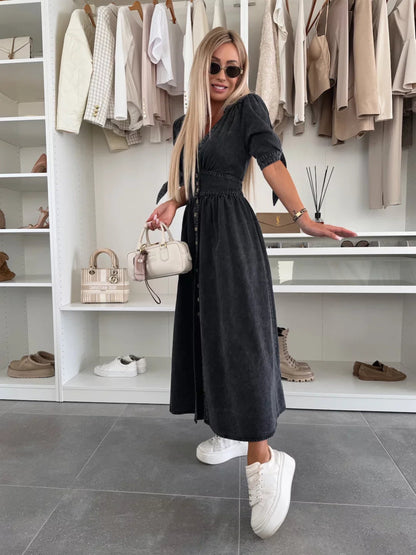Marit | Rochie din Denim Radiant