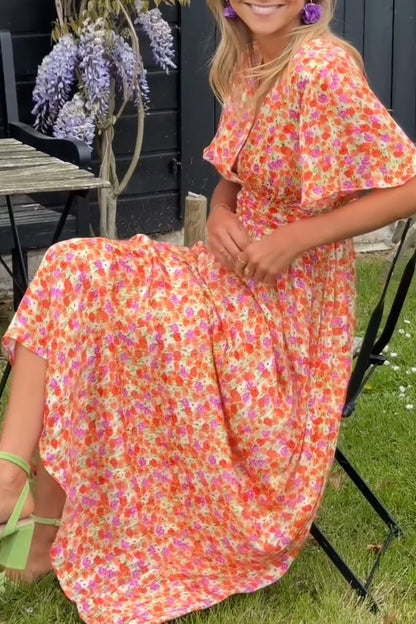 Rochie Maxi Elegantă Alora cu Decolteu în V