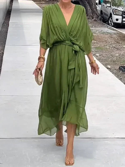 Ulani | Rochie Flowy cu Decolteu în V