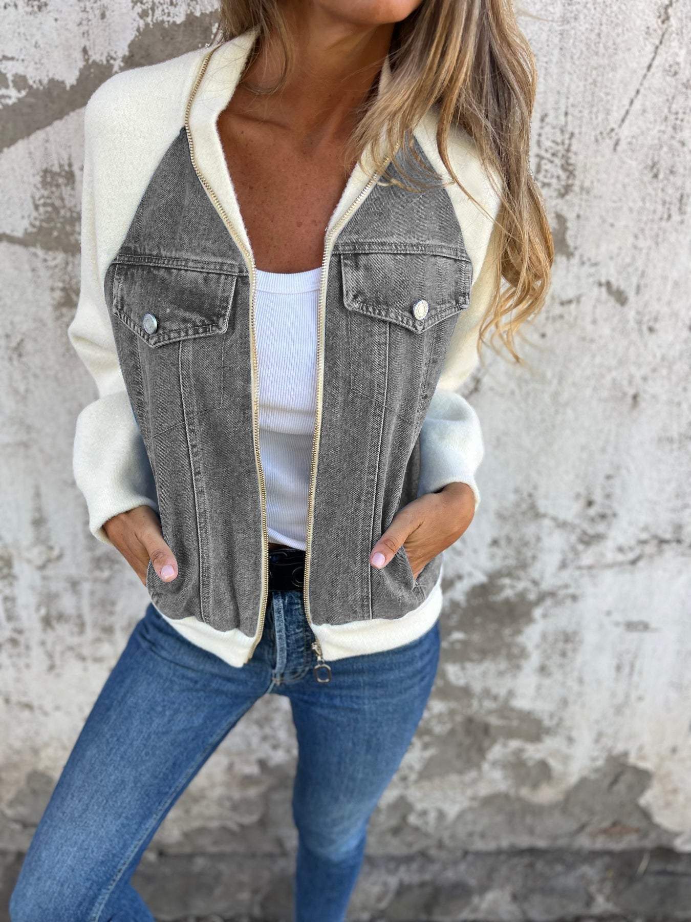 Zoe™ - Jachetă din Denim Elegantă