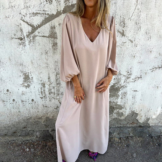 Ella | Rochie Boho Lungă cu Buzunare