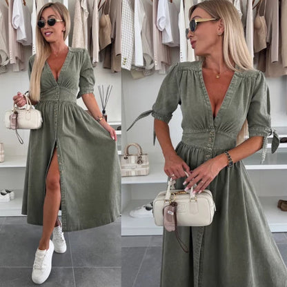 Marit | Rochie din Denim Radiant