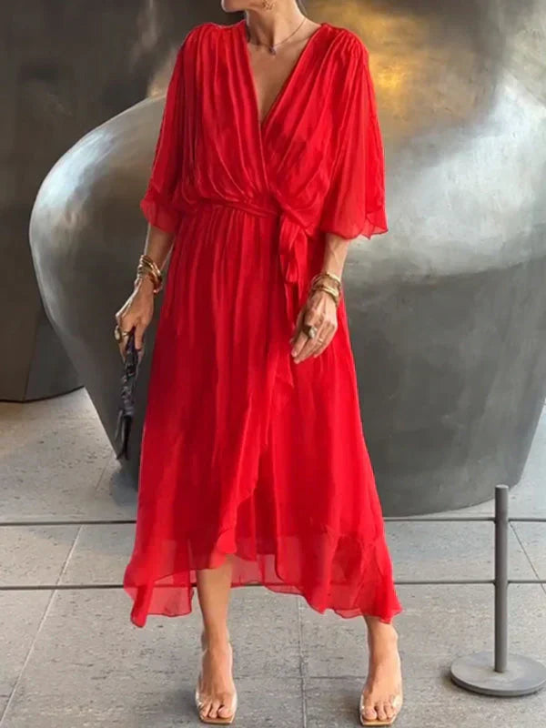 Ulani | Rochie Flowy cu Decolteu în V