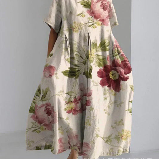 Romilly | Rochie cu șnur și imprimeu floral