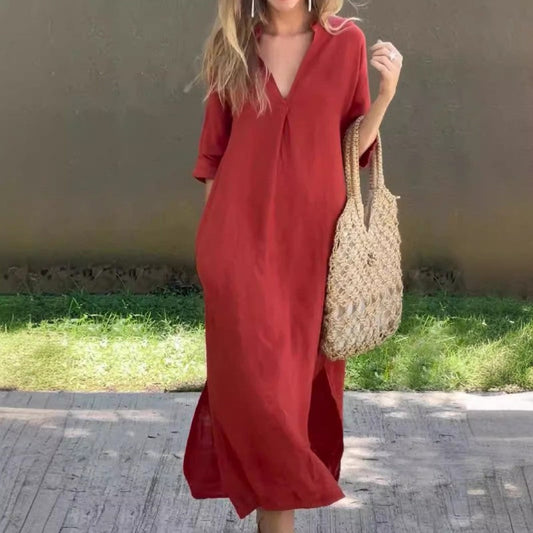 DELILAH – ROCHIE DE SEARĂ ELEGANTĂ CU DECUPAJ ÎN V