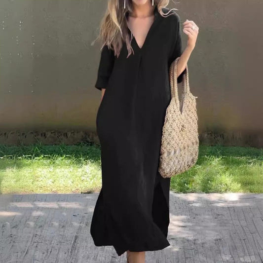DELILAH – ROCHIE DE SEARĂ ELEGANTĂ CU DECUPAJ ÎN V