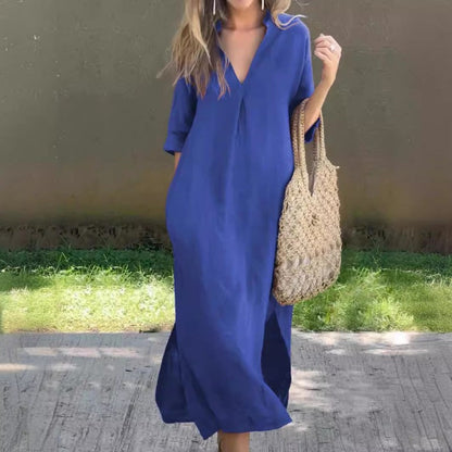 DELILAH – ROCHIE DE SEARĂ ELEGANTĂ CU DECUPAJ ÎN V