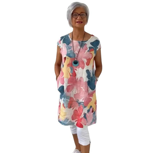 NORA – ROCHIE TUNICĂ CU FLORI UȘOARE