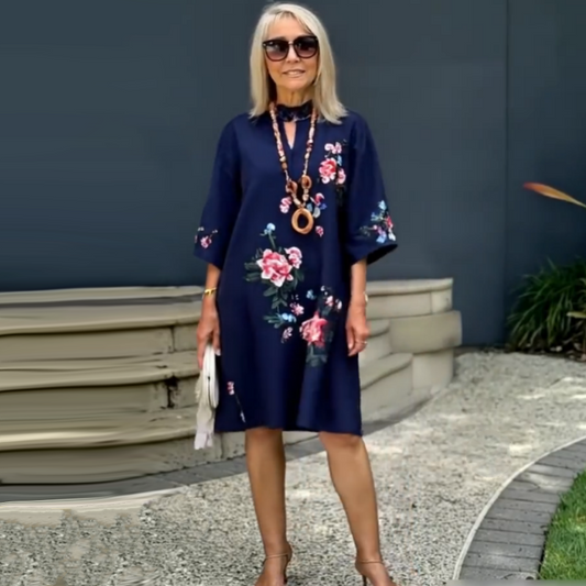 Haven – Rochie brodată florală cu decolteu V lejer